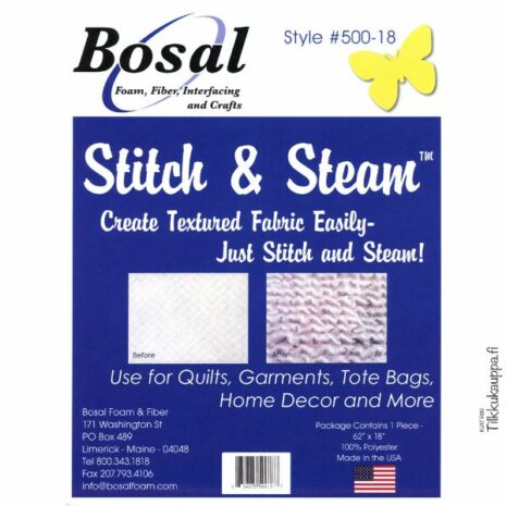 tikkaa ja kutista Bosal stitch & steam -kutistuva kangas